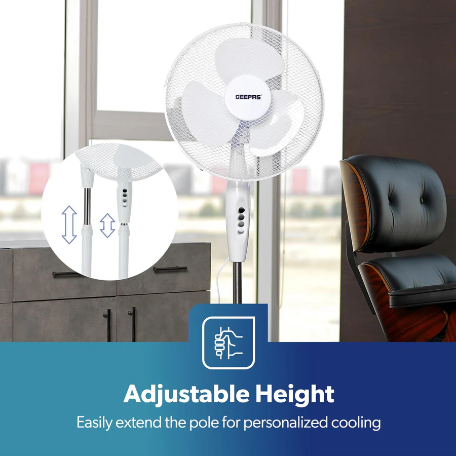 GEEPAS-16in-pedestal-fan-adjustable-height-Merch-&-Carter GEEPAS-16in-pedestal-fan-for-home-office-Merch-&-Carter