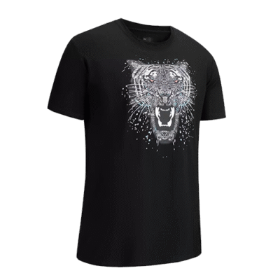 Black Roaring Tiger Graphic Tee