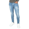 Blue Distressed Ripped Denim Jeans