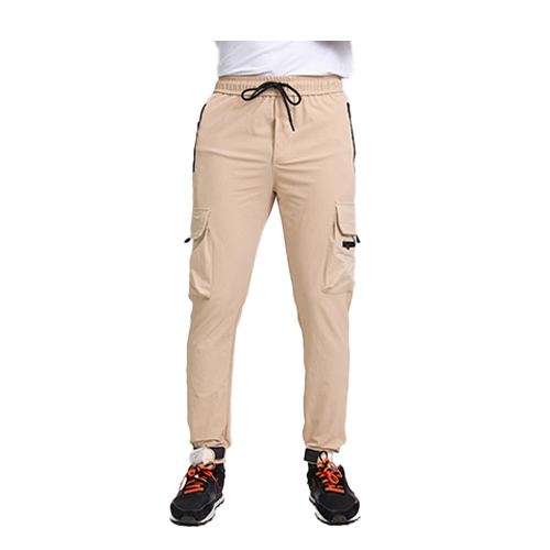 TX-810-3b Beige Contrast Shell Cargo Jogger