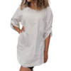 Plain Crochet Patch Pockets Cotton Top