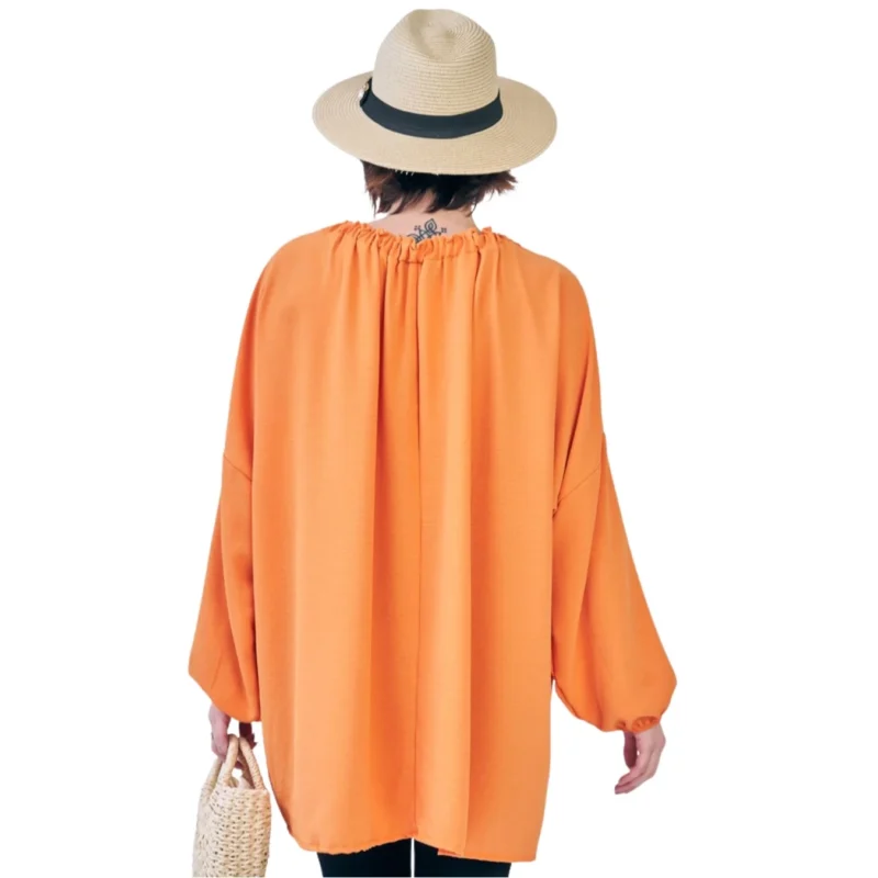 Merch-&-Carter-Online-Marketplace-Superstore-fashion-clothing-women-Dress-Plain-Oversized-Drawstring-Neckline-Top-Yellow-Rear-side Merch-&-Carter-Online-Marketplace-Superstore-fashion-clothing-women-Dress-Plain-Oversized-Drawstring-Neckline-Top-Yellow-Rear-side