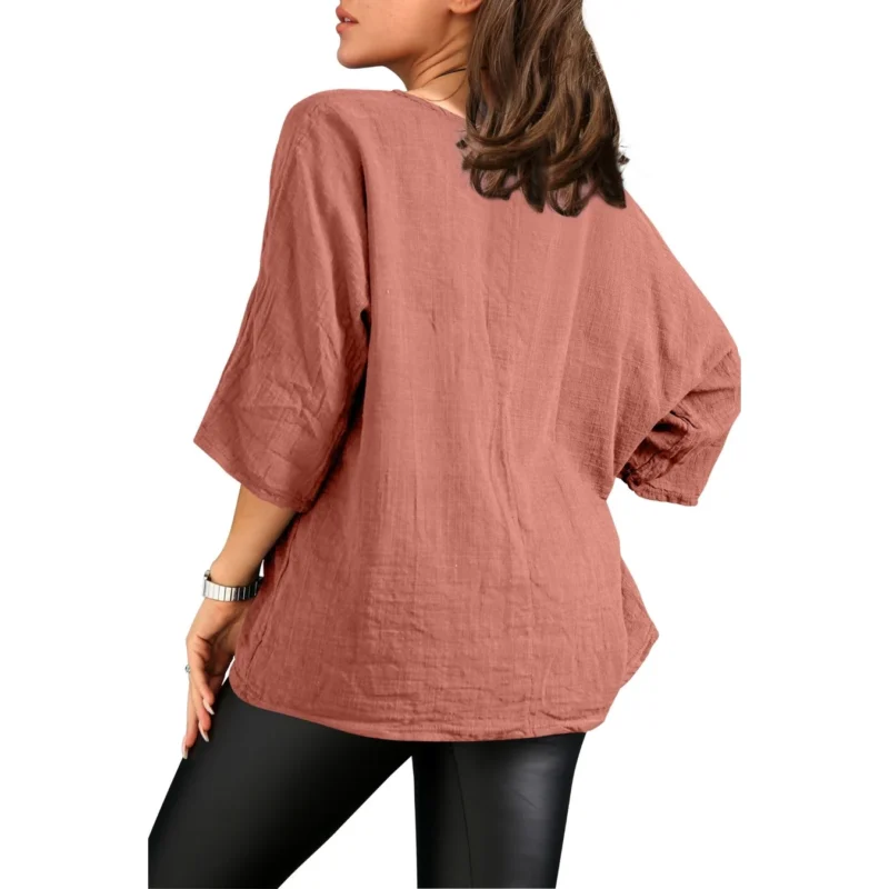 Merch-&-Carter-Online-Marketplace-shopping-Necklace-Top-Plain-Tunic-100%- Cotton-Dusty-pink-Left-side Merch-&-Carter-Online-Marketplace-shopping-Necklace-Top-Plain-Tunic-100%- Cotton-Dusty-pink