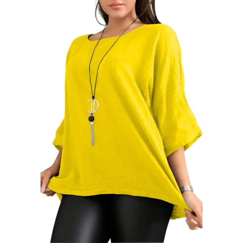 Merch-&-Carter-Online-Marketplace-shopping-Necklace-Top-Plain-Tunic-100%- Cotton-New-Lemon-Left-Side Merch-&-Carter-Online-Marketplace-shopping-Necklace-Top-Plain-Tunic-100%- Cotton-New-Lemon