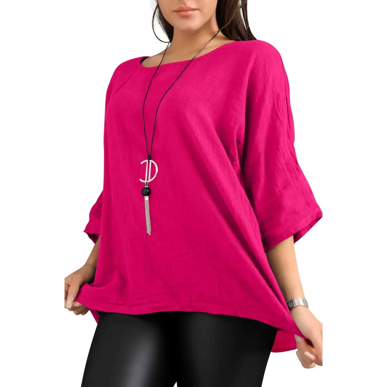 Merch-&-Carter-Online-Marketplace-shopping-Necklace-Top-Plain-Tunic-100%- Cotton-Rose-Pink-Side Merch-&-Carter-Online-Marketplace-shopping-Necklace-Top-Plain-Tunic-100%- Cotton-Rose-Pink