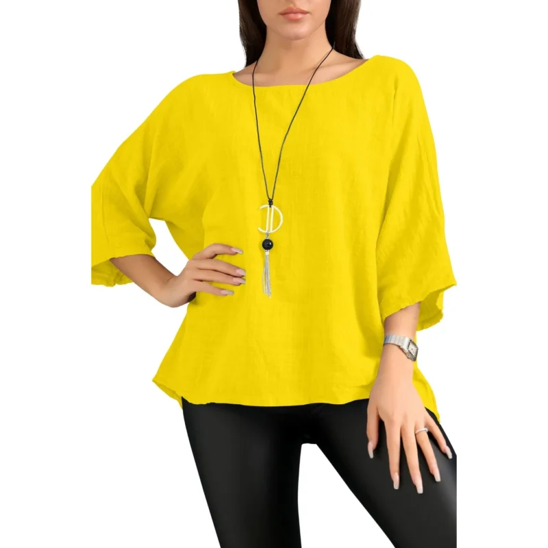 Merch-&-Carter-Online-Marketplace-shopping-Necklace-Top-Plain-Tunic-100%- Cotton-Yellow Merch-&-Carter-Online-Marketplace-shopping-Necklace-Top-Plain-Tunic-100%- Cotton-Yellow