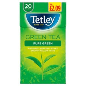 Merch & Carter, Tetley Green Tea 20 bags of naturally healthy and smooth mellow tasting green tea.