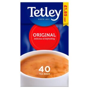 Merch & Carter, Tetley original tea 40 bags of delicious and refreshing black tea.